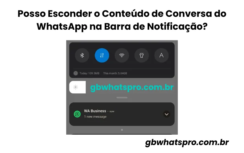 Posso ocultar o conteúdo das mensagens do WhatsApp na barra de notificações